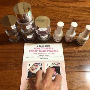 Powder Nail Kit with 7 colors used once